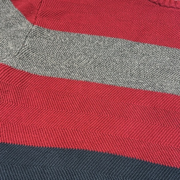 Vintage Ralph Lauren Chaps Cotton Textured Weave Striped Fisherman’s Sweater XL - Picture 5 of 8